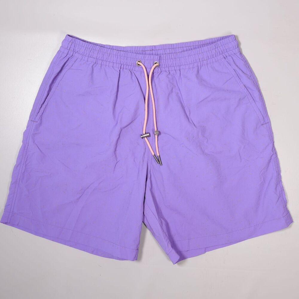 Concepts CNCPTS Nylon Mesh Lined Shorts Purple Made in USA Mens 2XL x  8"